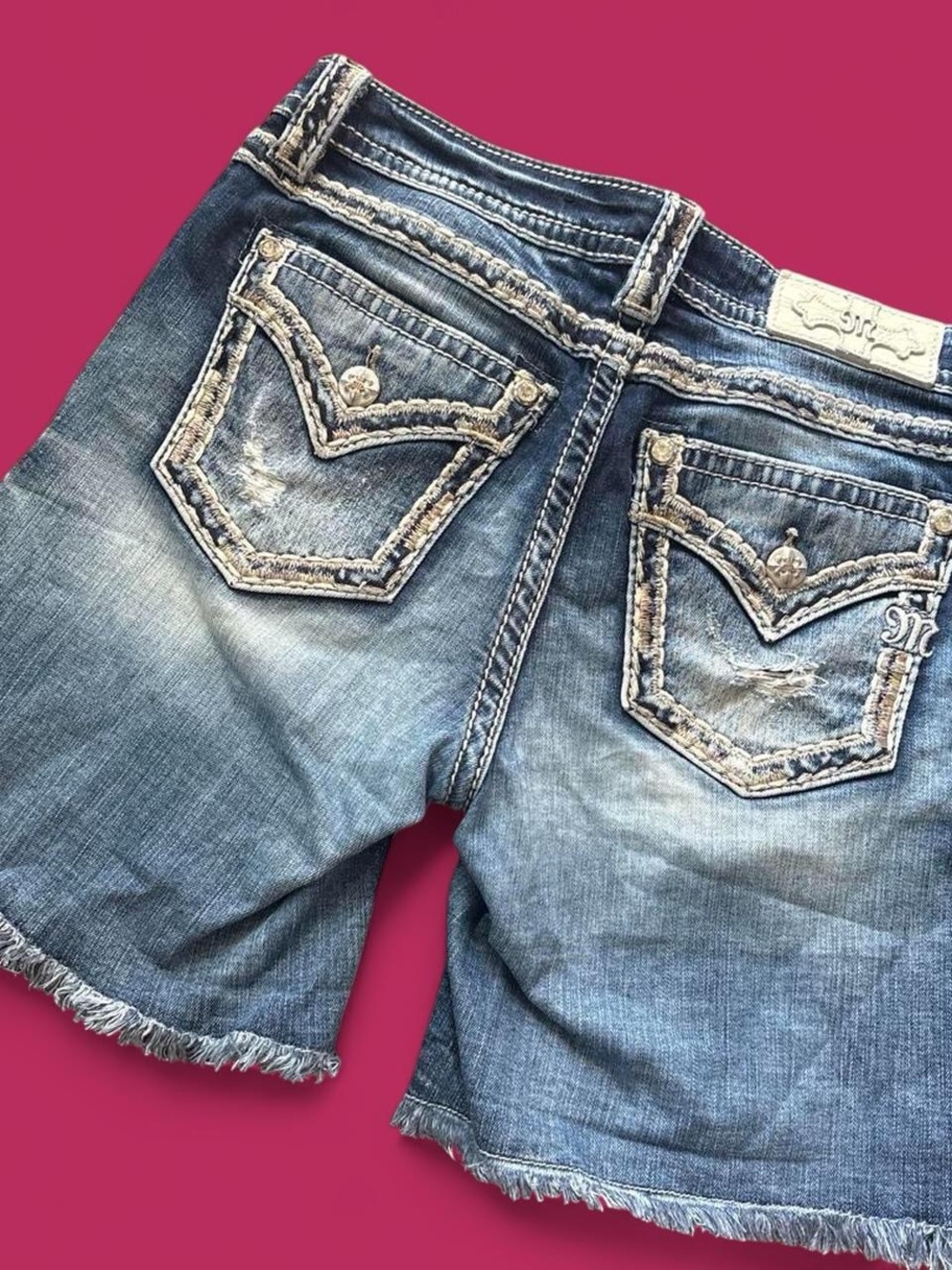 Miss me Blue Denim Women's Shorts - Classic Pocket Detail